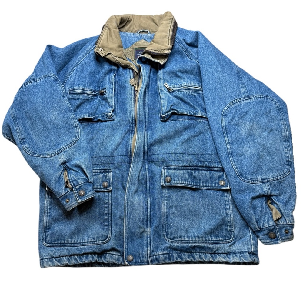 Coleman Blue Jacket with Tan Collar
